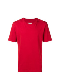 rotes T-Shirt mit einem Rundhalsausschnitt von Maison Margiela