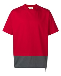 rotes T-Shirt mit einem Rundhalsausschnitt von Marni