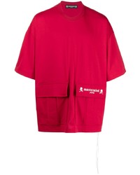 rotes T-Shirt mit einem Rundhalsausschnitt von Mastermind Japan