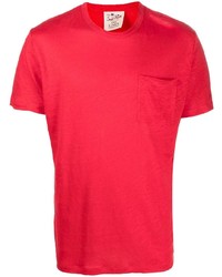 rotes T-Shirt mit einem Rundhalsausschnitt von MC2 Saint Barth