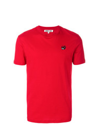 rotes T-Shirt mit einem Rundhalsausschnitt von McQ Alexander McQueen