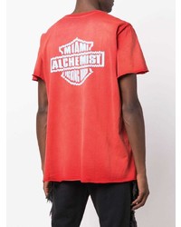 rotes T-Shirt mit einem Rundhalsausschnitt von Alchemist
