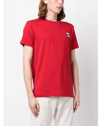 rotes T-Shirt mit einem Rundhalsausschnitt von Karl Lagerfeld