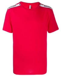 rotes T-Shirt mit einem Rundhalsausschnitt von Moschino