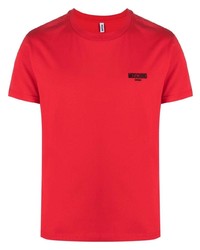 rotes T-Shirt mit einem Rundhalsausschnitt von Moschino
