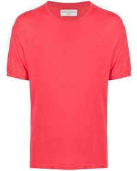 rotes T-Shirt mit einem Rundhalsausschnitt von Officine Generale