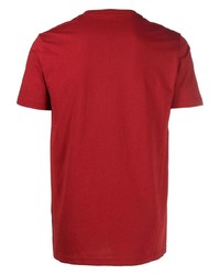 rotes T-Shirt mit einem Rundhalsausschnitt von PS Paul Smith