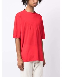 rotes T-Shirt mit einem Rundhalsausschnitt von Kiton