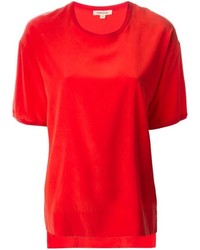 rotes T-Shirt mit einem Rundhalsausschnitt von P.A.R.O.S.H.