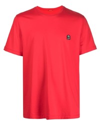 rotes T-Shirt mit einem Rundhalsausschnitt von Parajumpers