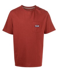 rotes T-Shirt mit einem Rundhalsausschnitt von Patagonia