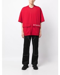 rotes T-Shirt mit einem Rundhalsausschnitt von Mastermind Japan