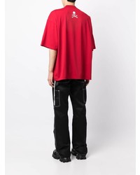 rotes T-Shirt mit einem Rundhalsausschnitt von Mastermind Japan