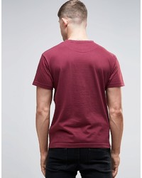 rotes T-Shirt mit einem Rundhalsausschnitt von Bellfield