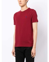 rotes T-Shirt mit einem Rundhalsausschnitt von Polo Ralph Lauren