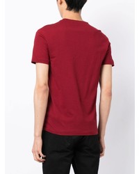 rotes T-Shirt mit einem Rundhalsausschnitt von Polo Ralph Lauren