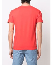 rotes T-Shirt mit einem Rundhalsausschnitt von Polo Ralph Lauren