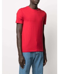 rotes T-Shirt mit einem Rundhalsausschnitt von Polo Ralph Lauren