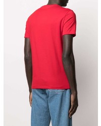 rotes T-Shirt mit einem Rundhalsausschnitt von Polo Ralph Lauren