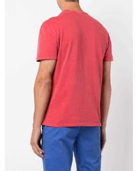 rotes T-Shirt mit einem Rundhalsausschnitt von Polo Ralph Lauren