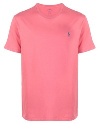 rotes T-Shirt mit einem Rundhalsausschnitt von Polo Ralph Lauren