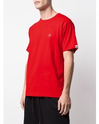 rotes T-Shirt mit einem Rundhalsausschnitt von A Bathing Ape