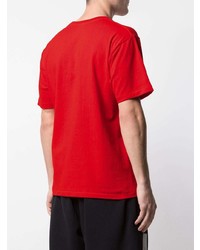 rotes T-Shirt mit einem Rundhalsausschnitt von A Bathing Ape