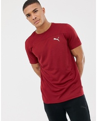 rotes T-Shirt mit einem Rundhalsausschnitt von Puma