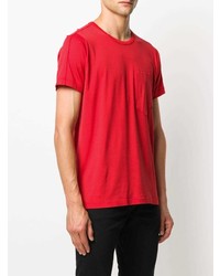 rotes T-Shirt mit einem Rundhalsausschnitt von Stone Island Shadow Project