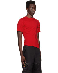 rotes T-Shirt mit einem Rundhalsausschnitt von Spencer Badu