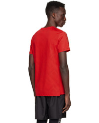 rotes T-Shirt mit einem Rundhalsausschnitt von Versace Underwear