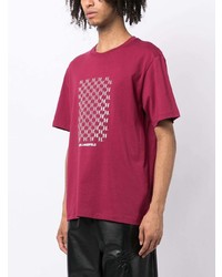 rotes T-Shirt mit einem Rundhalsausschnitt von Karl Lagerfeld