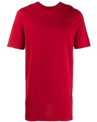 rotes T-Shirt mit einem Rundhalsausschnitt von Rick Owens DRKSHDW