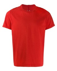 rotes T-Shirt mit einem Rundhalsausschnitt von Rick Owens