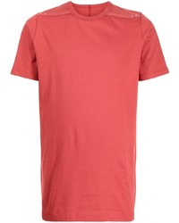 rotes T-Shirt mit einem Rundhalsausschnitt von Rick Owens