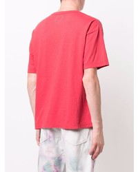 rotes T-Shirt mit einem Rundhalsausschnitt von VISVIM