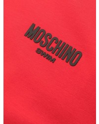 rotes T-Shirt mit einem Rundhalsausschnitt von Moschino