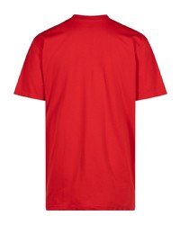 rotes T-Shirt mit einem Rundhalsausschnitt von Supreme