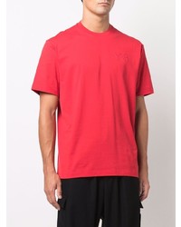 rotes T-Shirt mit einem Rundhalsausschnitt von Y-3