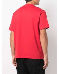 rotes T-Shirt mit einem Rundhalsausschnitt von Y-3