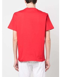 rotes T-Shirt mit einem Rundhalsausschnitt von DSQUARED2