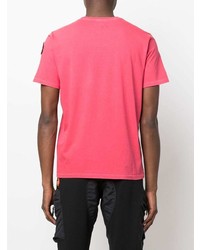 rotes T-Shirt mit einem Rundhalsausschnitt von Parajumpers