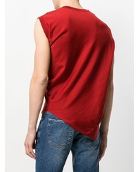 rotes T-Shirt mit einem Rundhalsausschnitt von Lanvin