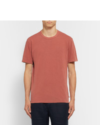 rotes T-Shirt mit einem Rundhalsausschnitt von James Perse