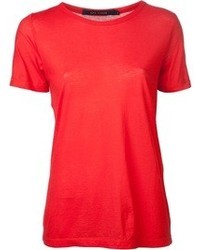 rotes T-Shirt mit einem Rundhalsausschnitt von Sofie D'hoore