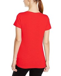 rotes T-Shirt mit einem Rundhalsausschnitt von Stedman Apparel