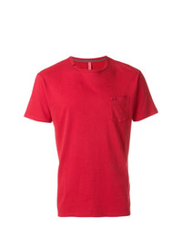 rotes T-Shirt mit einem Rundhalsausschnitt von Sun 68