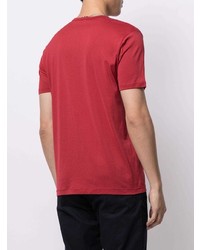 rotes T-Shirt mit einem Rundhalsausschnitt von Sunspel