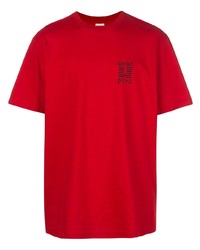 rotes T-Shirt mit einem Rundhalsausschnitt von Supreme