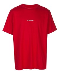 rotes T-Shirt mit einem Rundhalsausschnitt von Supreme